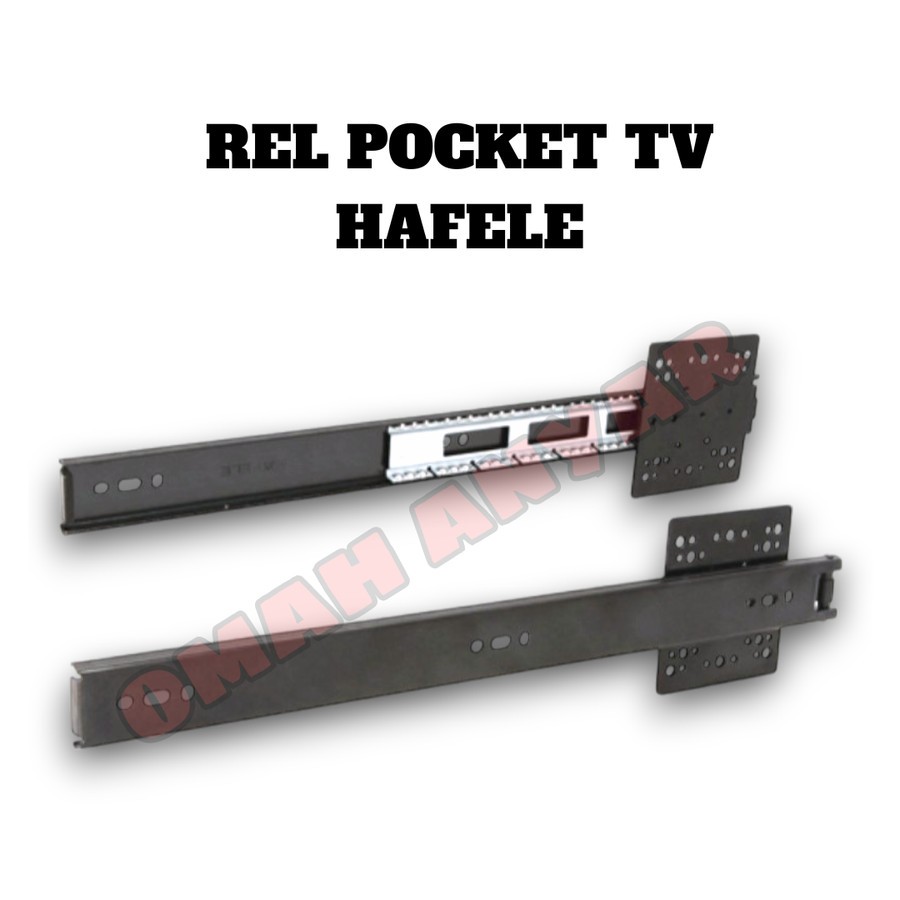 Rel Lemari TV Pocket Door Salib Huben BS 34
