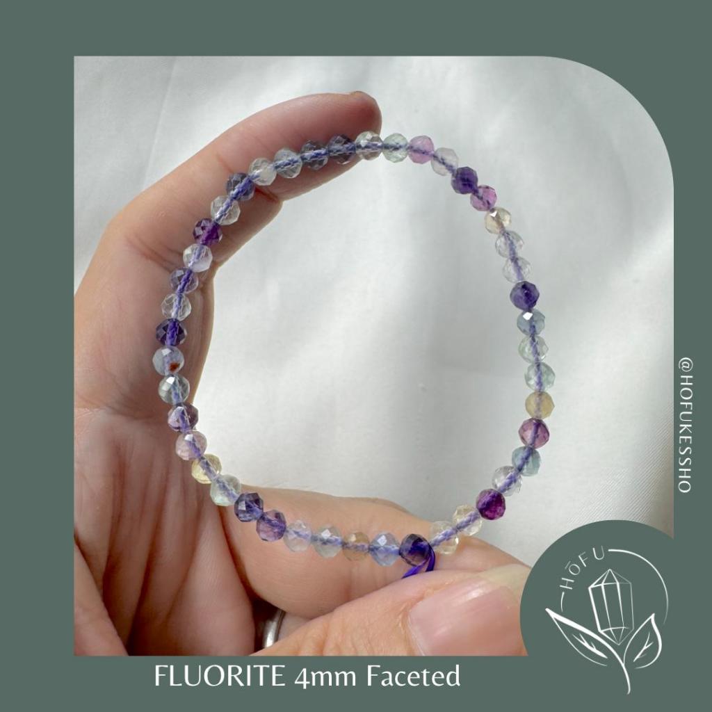 Gelang Batu Alam Fluorite Natural Crystal Bracelet
