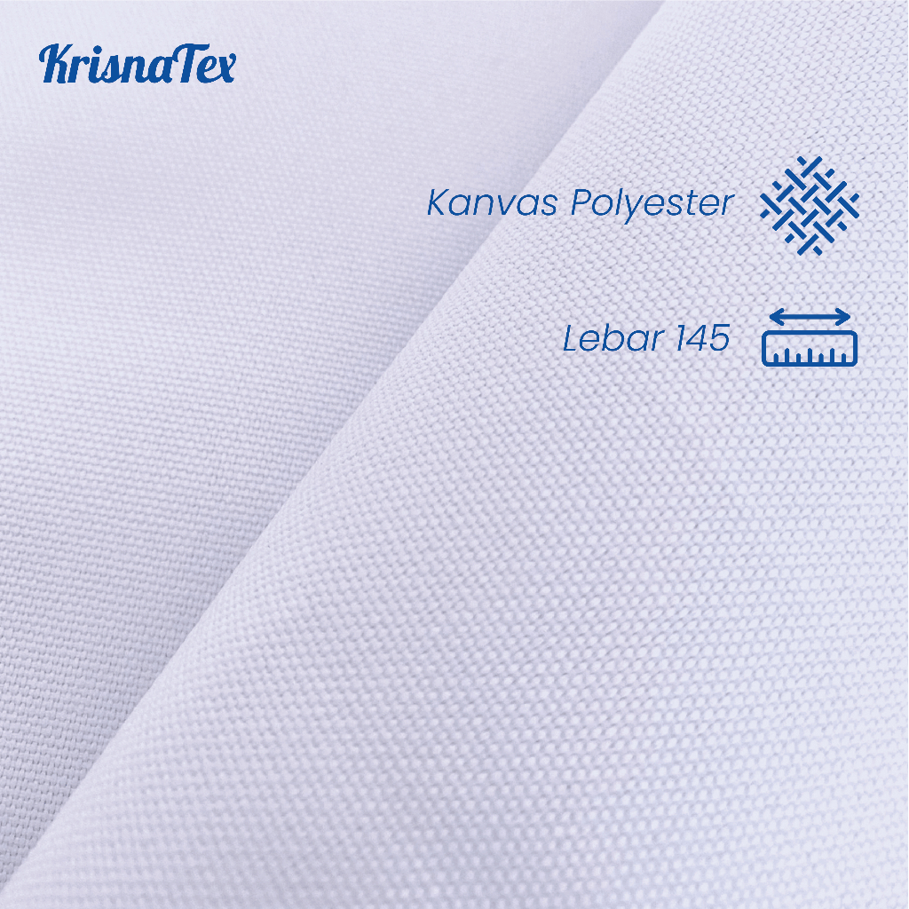 Kain Kanvas Polyester Lebar 145 cm Meteran - Bahan Print Sublim Sublime Transfer Paper