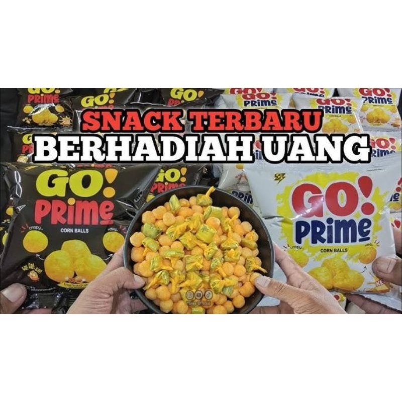 

Ciki Go Prime Berhadiah uang tunai - Ciki berhadiah uang - snack Go prime 1 renceng isi 10 pcs