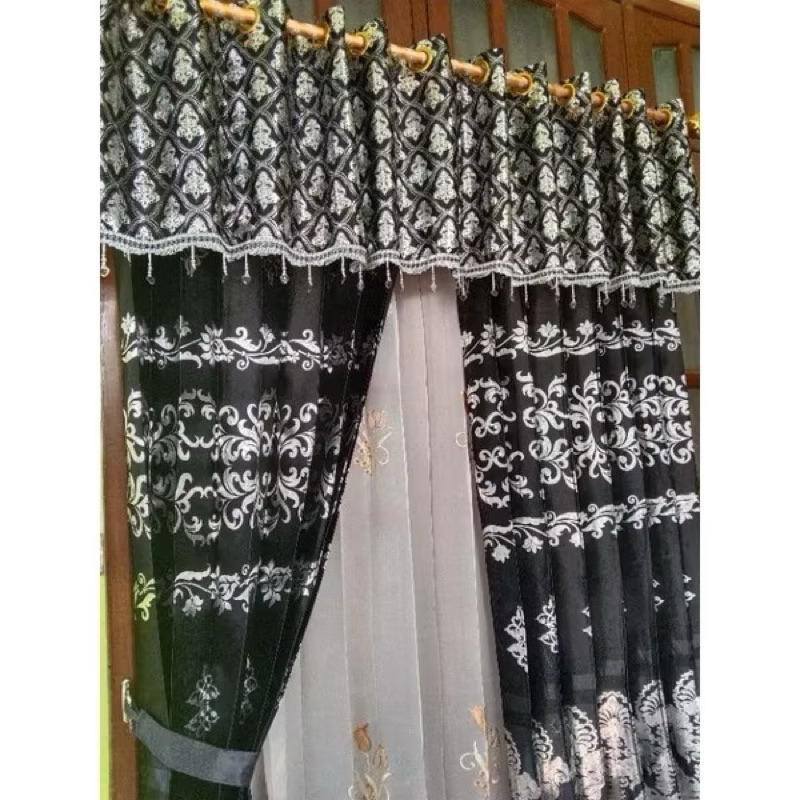 Gorden Blackout tebal model poni pisah gorden jendela pintu minimalis