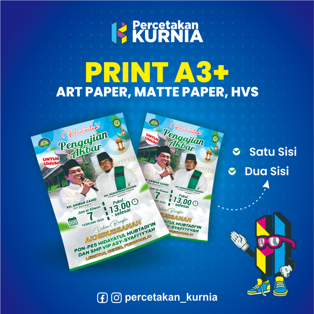 

PRINT CETAK Art Paper, Matte Paper, HVS A3+