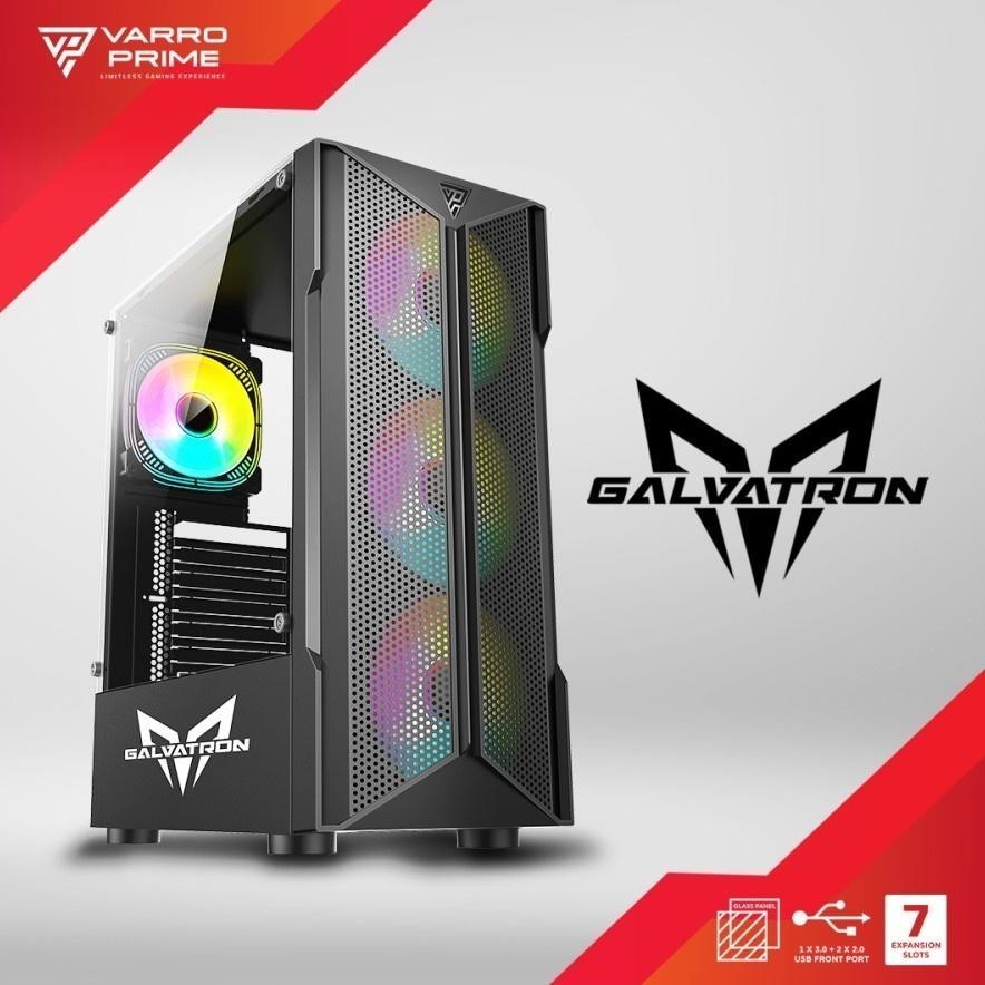 CASING VARRO PRIME GALVATRON + 3 FAN RGB
