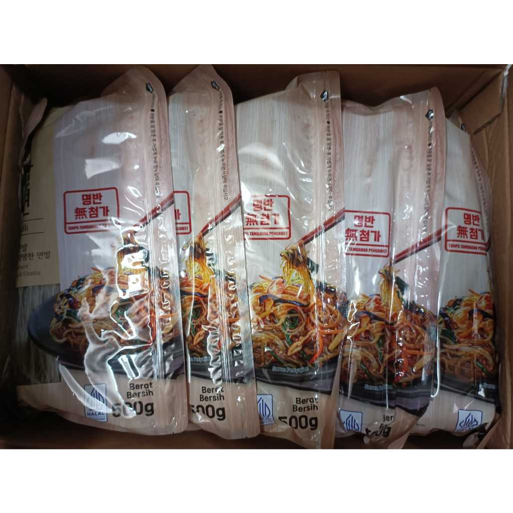

KOREAN VERMICELLI Japchae HALAL 500gram 1 Dus 15 Bungkus