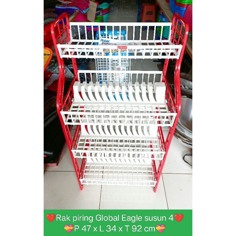 ( ‼️GARANSI & ORI ‼️)Rak piring Eagle®2/3 susun plastik tebal asli original