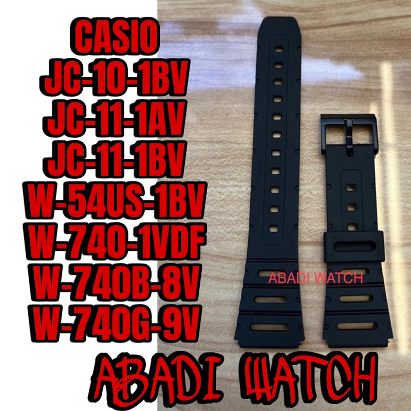 STRAP TALI JAM TANGAN CASIO W-740-1V JC 10 JC 11 W 54 W 740 Pas dan bs lgsg dipakai