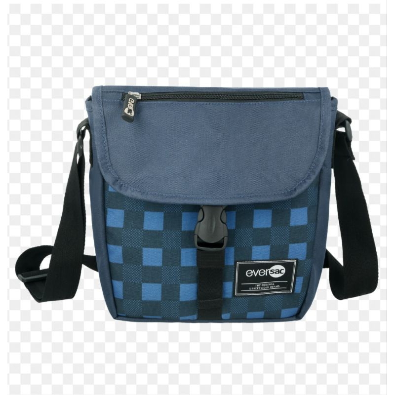 Eversac Sling Bag Blue Tartan Navy