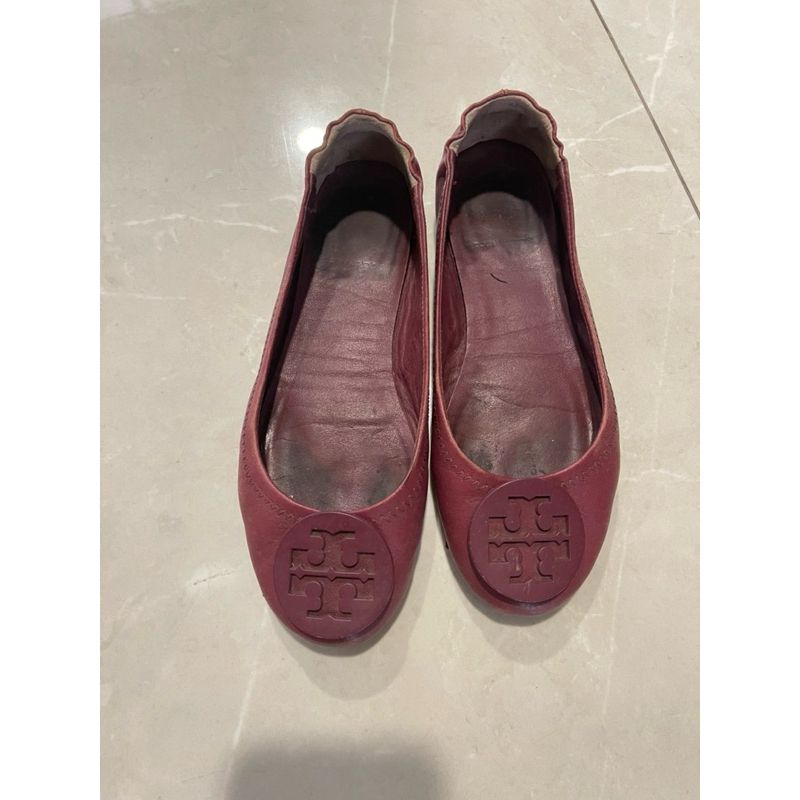 Flatshoes Tory Burch Ori Wine size 35 Preloved
