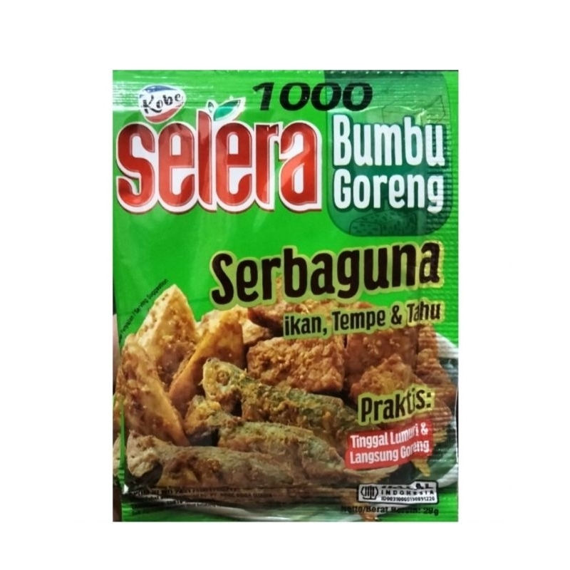 

Kobe Selera Bumbu Goreng Serbaguna Ikan Tempe Tahu Sachet 28 gram