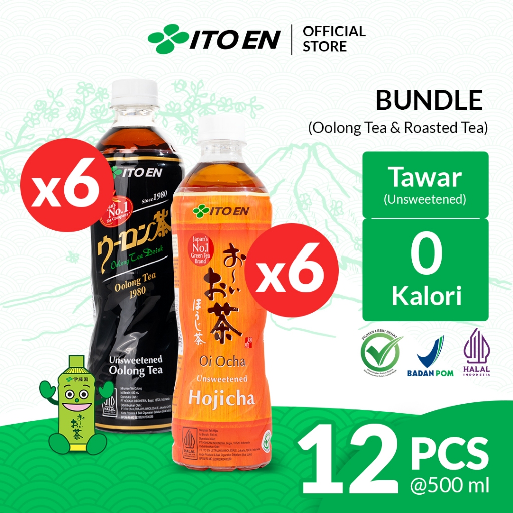 

ITO EN Paket Hojicha Roasted Green Tea 6 pcs & Oolong Tea 6 pcs - Bundle Mix