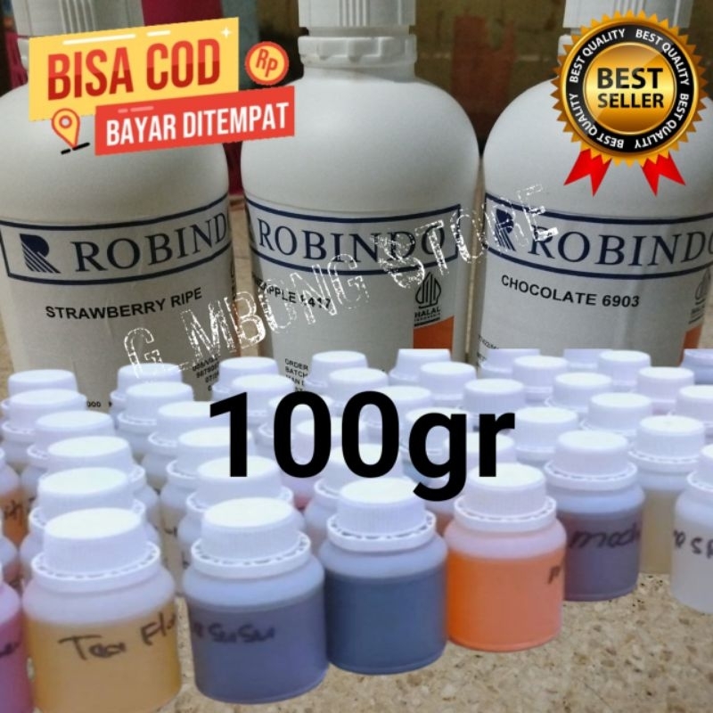 

essen/perisa/flavour halal murni robindo repack 100gr berbagai varian