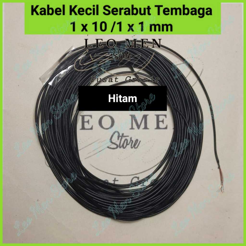 Kabel Serabut~Kabel Kecil~Serabut Tembaga~1x10~Warna HITAM~PERMETER