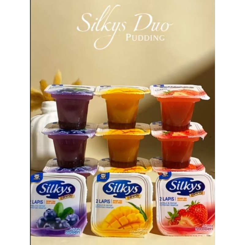 

Silkys puding duo 1kilo(isi 40pcs) puding dengan gula aren virallll exp 2026