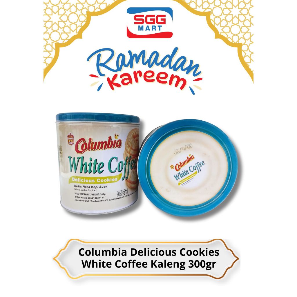 

Columbia Delicious Cookies Kaleng 300gr [White Coffee/Assorted/Durian/Cokelat] Snack Khas Lebaran