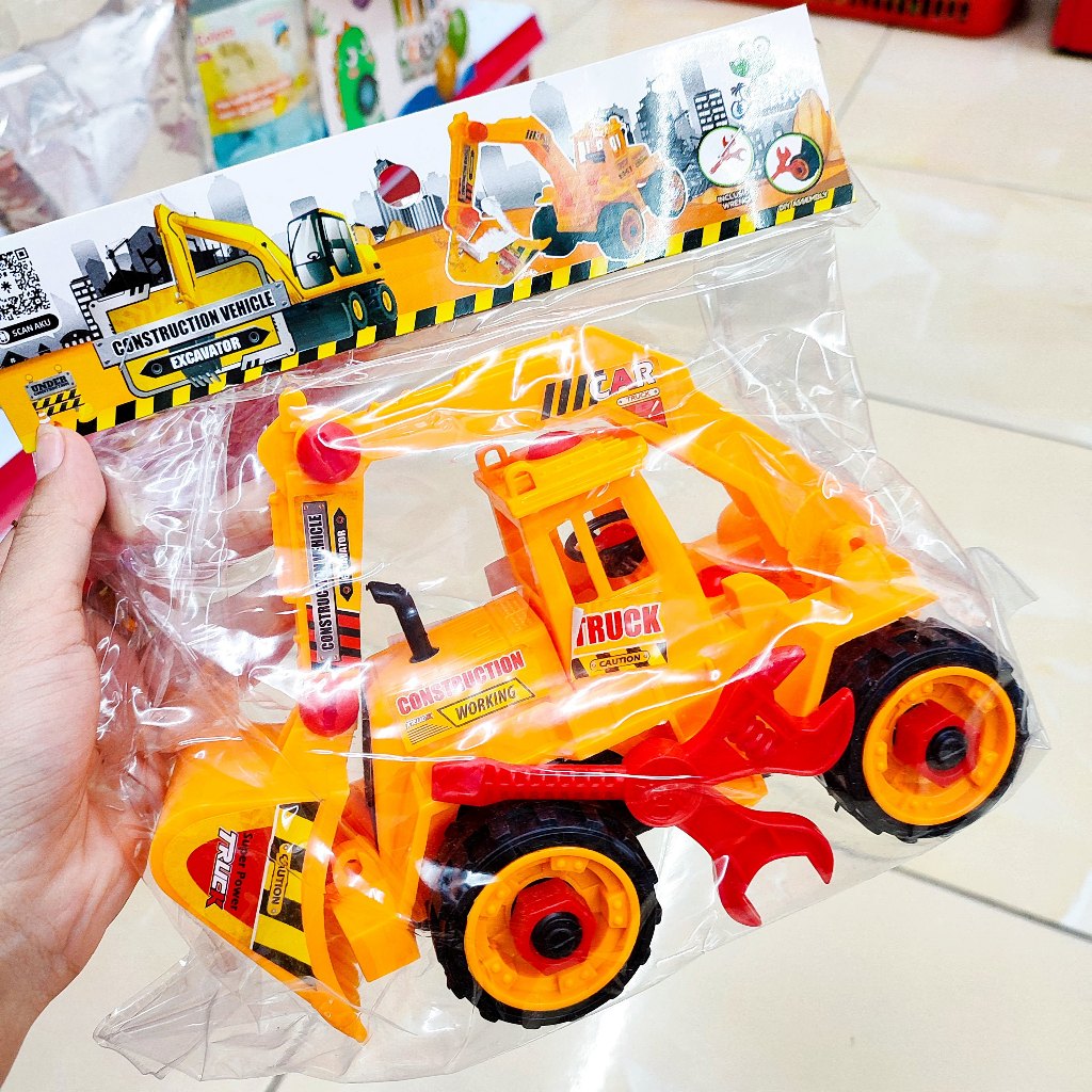 OCT 5722 Mainan Anak Murah Mobil Truck Excavator Harga Grosir Bisa COD