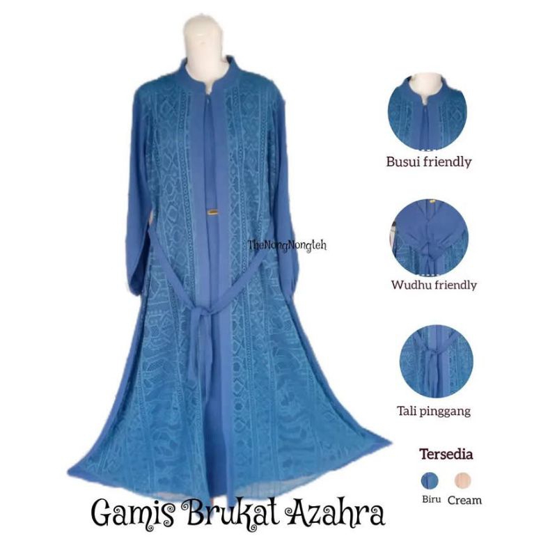 Gamis Crinkle Premium mix Brokat Dress Azahra Brukat Malika Dres Cardigan Gaun Sabyan Tile Mewah Ele