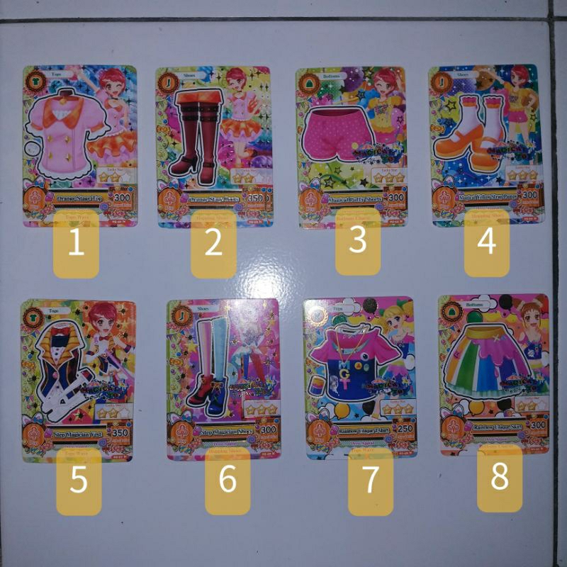 Aikatsu : Kaede, Otome, Kii - Normal & Magical Toy Card Satuan