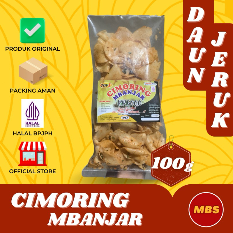

CIMORING MBANJAR PEDAS DAUN JERUK GURIH ASIN RENYAH 100g - MUBAROK SNACK