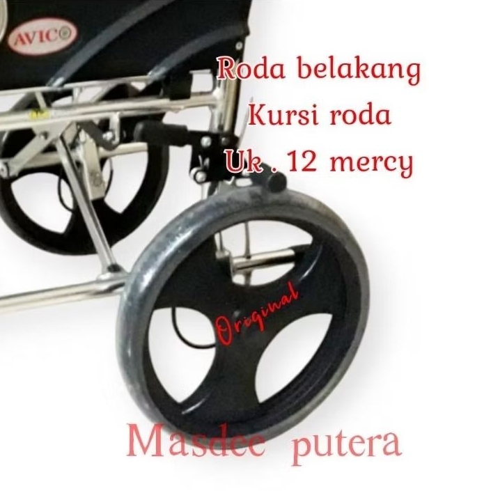 Roda belakang kursi roda uk 12 mercy original,sparepart kursi roda