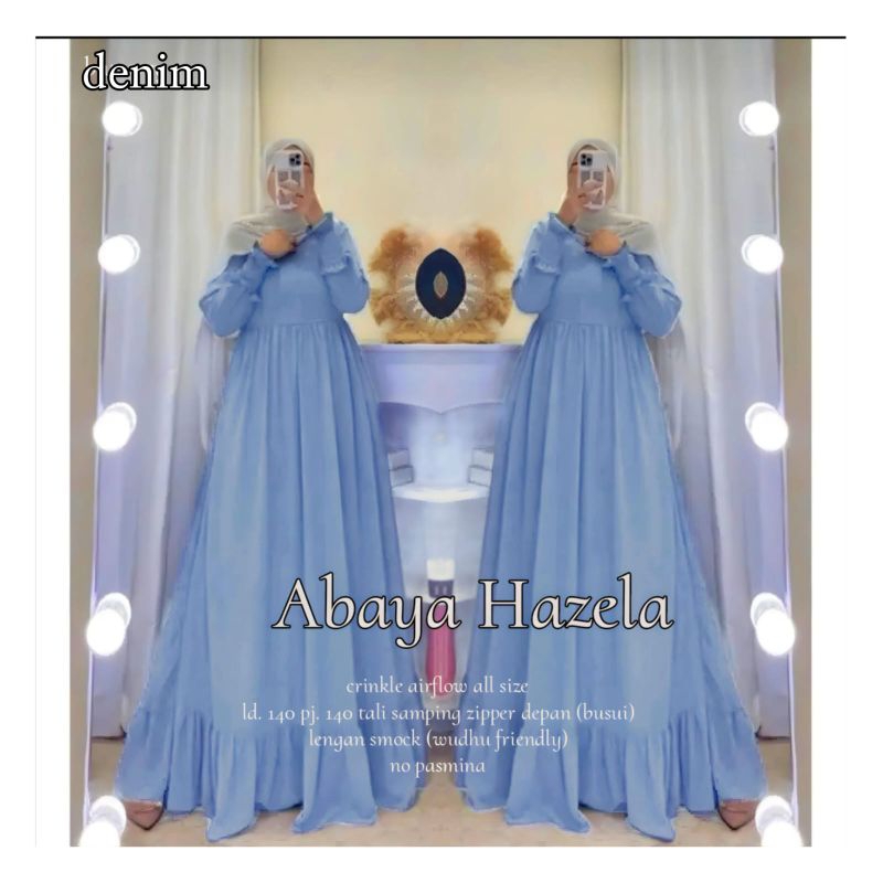 SUPER JUMBO LD 140 cm ABAYA HAZELA GAMIS BAJU WANITA
