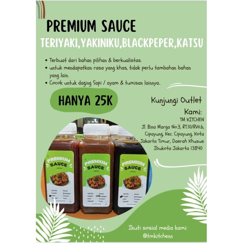 

PREMIUM SAUCE YAKINIKU,TERIYAKI,BLACKPEPER,