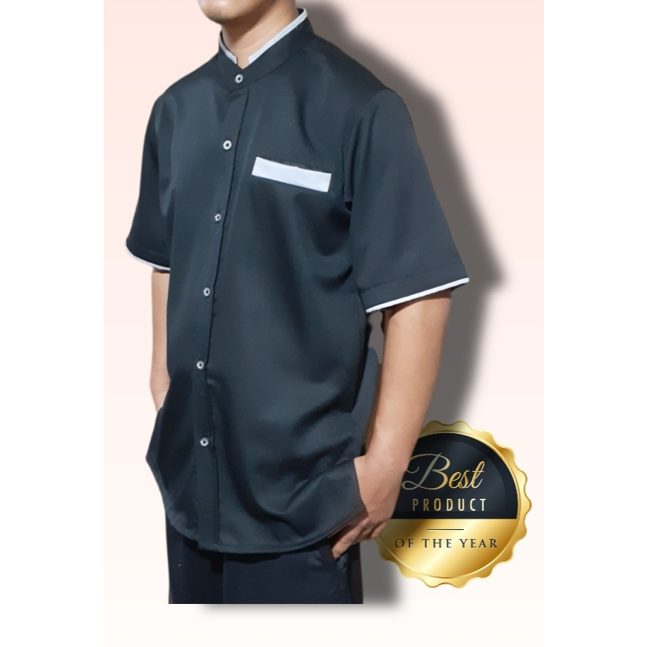 BAJU PRIA DEWASA KEMKO PRIA LENGAN PENDEK VARIASI LIS TERBARU UKURAN JUMBO