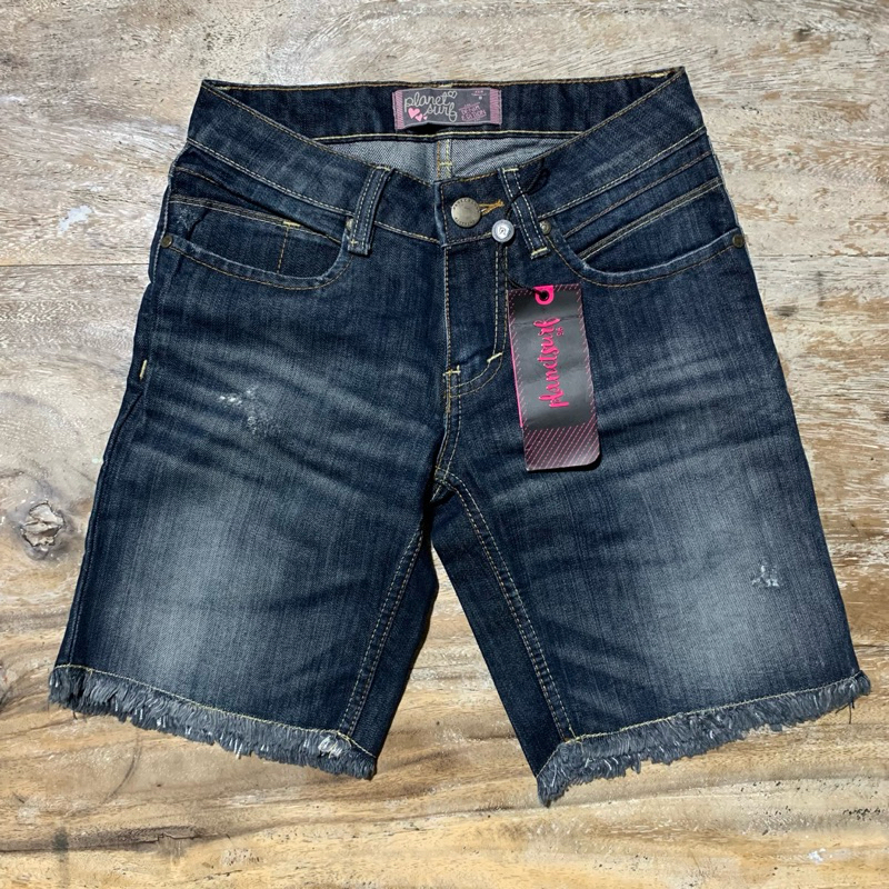 Planet Surf - Celana Pendek Jeans Denim Black size 8