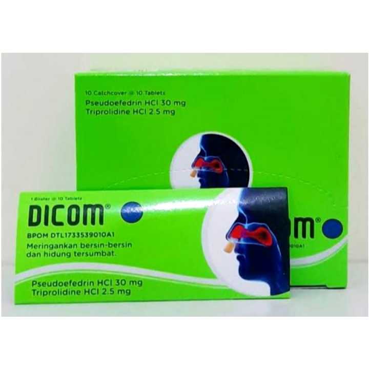 DICOM 1 STRIP ISI 10 TABLET OBAT PILEK