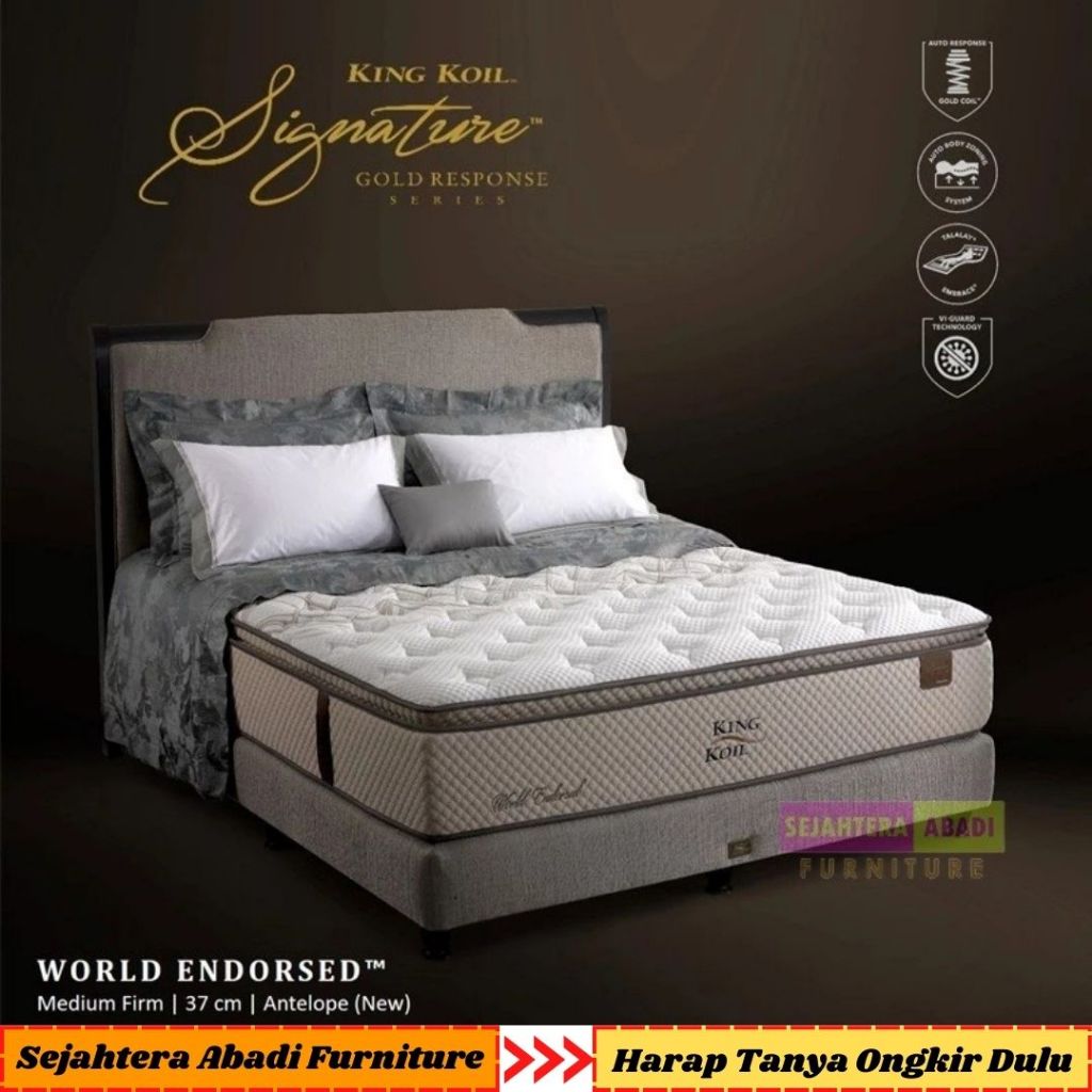 Kingkoil springbed kasur pocket latex pillow top World Endorsed orthopedic king koil WE matras & ful