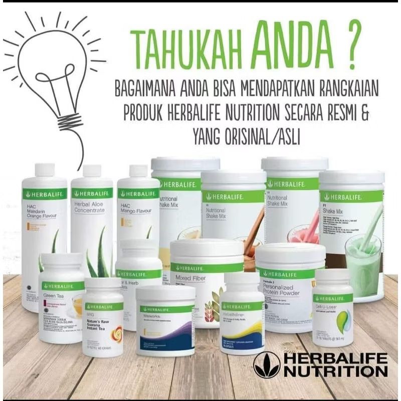 Herbalife F1 Shake Mix 100% Original - Paket lengkap