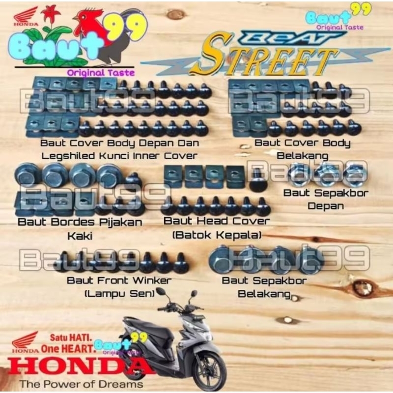 Baut Fullset Body Honda Beat Street Esp Baut Fullset Body Honda Beat Street Esp
