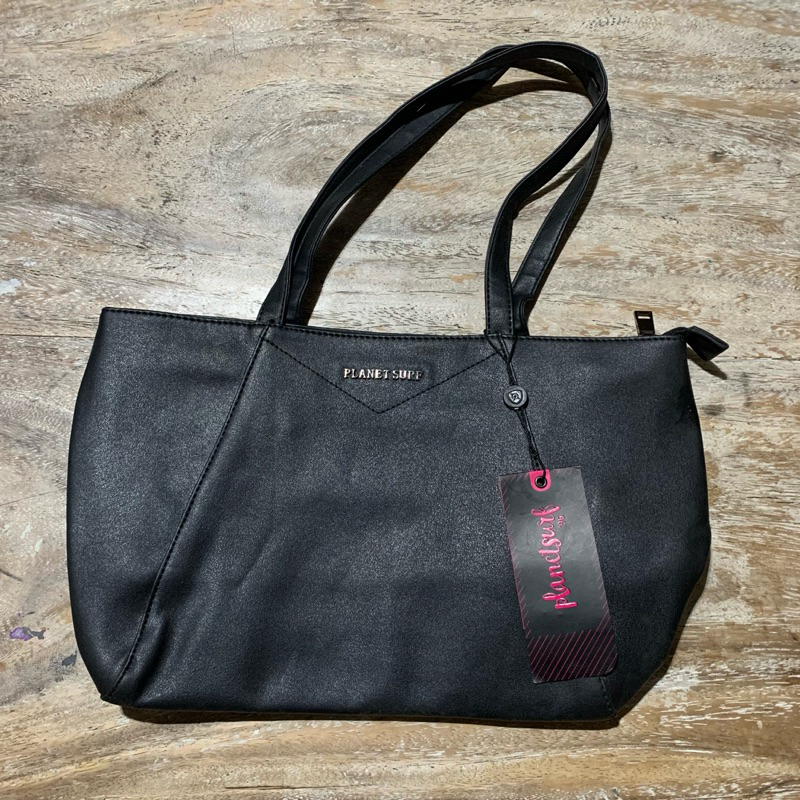 Planet Surf - Tas Wanita Tote Bag Black