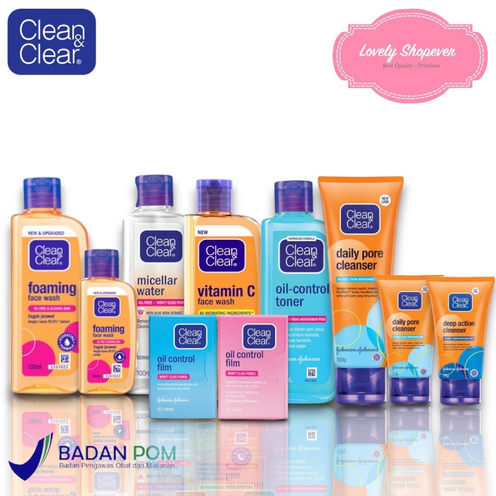 Clean&Clear C&C CLEAN AND CLEAR Foaming cleanser 50ml & 100ml // Daily pore cleanser 50ml & 100ml Mi