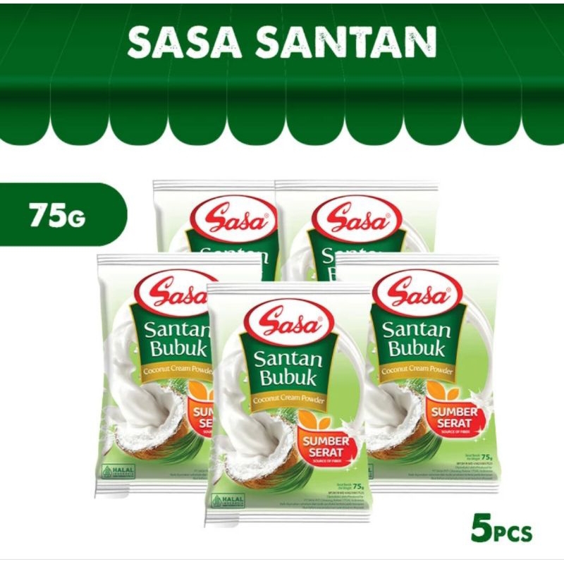 

FREE PACKING- 5Pc SASA Santan Bubuk 75gr