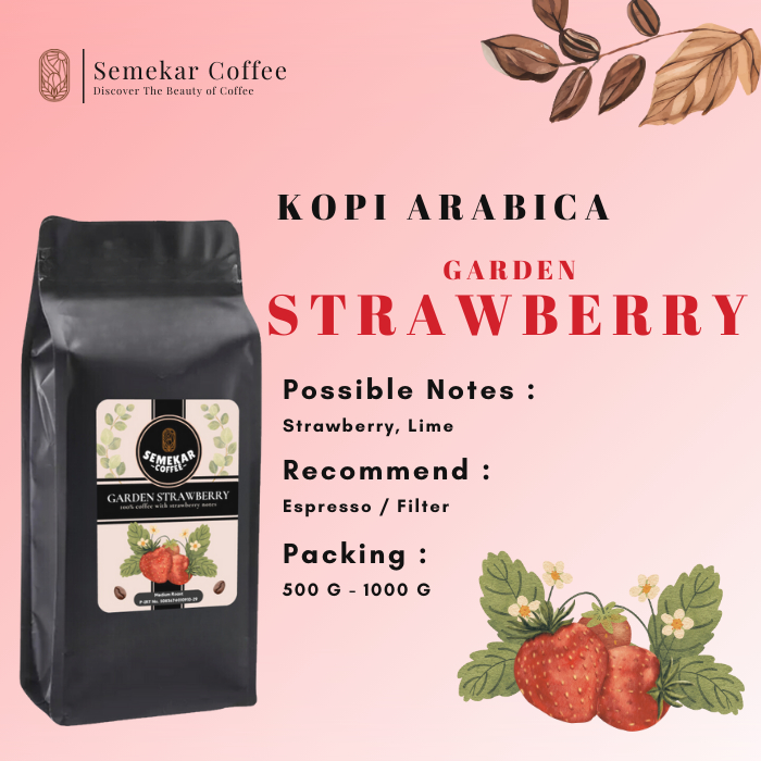 

Kopi Arabica Garden Strawberry Fermentation Process Roasted Beans - 500G & 1000G
