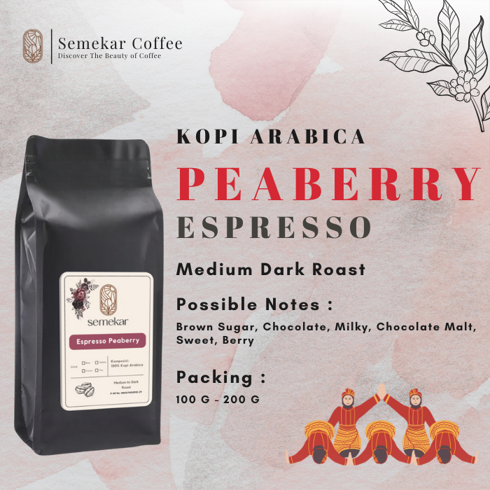 

Kopi Arabica Peaberry Espresso Gayo Specialty Roasted Beans