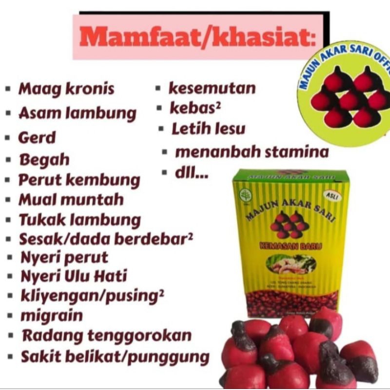Majun Akar Sari Obat Magh Lambung Perut Kembung Tukak Sakit Perut dll