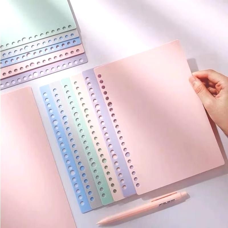 

Multicolor Loose Leaf Binder A5 Loose leaf B5 Hvs warna Binder isi ulang A4 Journal Refill Paper