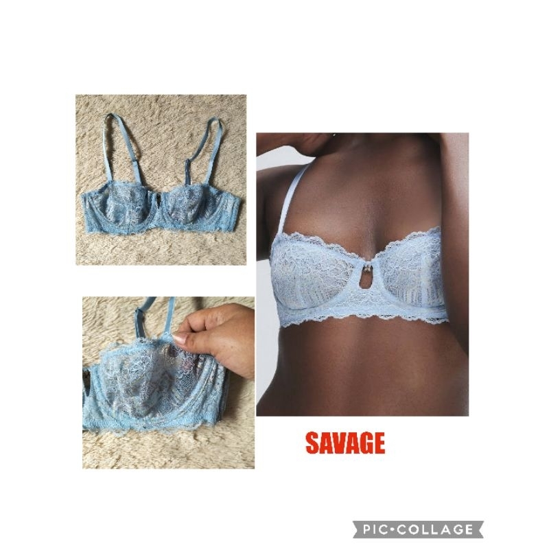 Bra Non Busa Sexy Sparkle Prep Unlined Balconette by Savage -38DDD, 42DDD