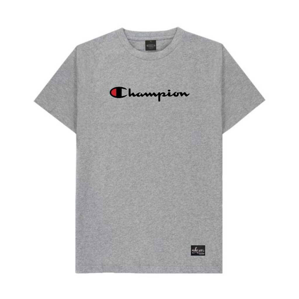 BAJU DISTRO WARNA ABU ORIGINAL /  KAOS T-SHIRT CHAMPION PRIA PALING BEST SELLER