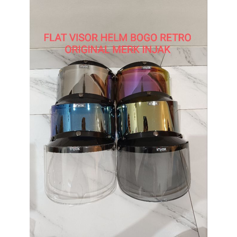 Visor helm kaca helm flat visor Bogo retro injak