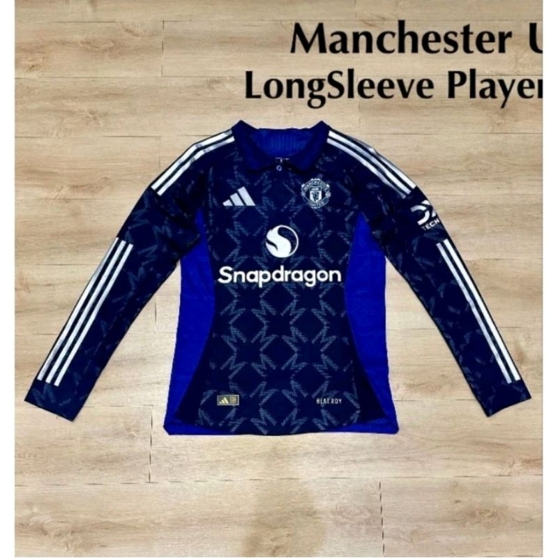 Jersey Kaos Baju Sepak Bola Lengan Tangan Panjang LS Longsleeve Long Sleeve MU Man Mancester Manches