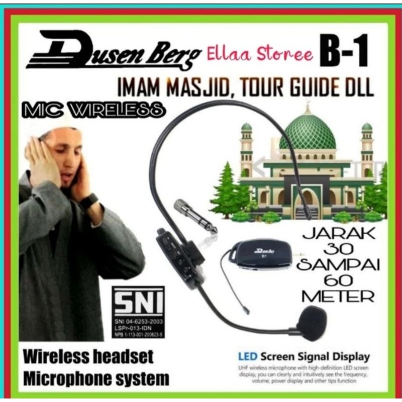 mic wireless headset bando dusenberg original mic imam