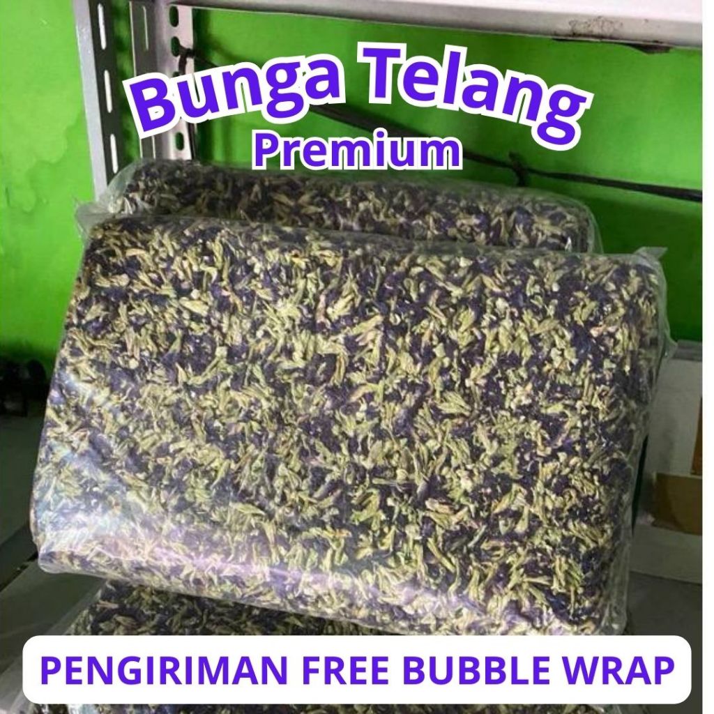 

Bunga Telang Kering Premium Berkualitas Tisse Telang Teh Biru Elektrik Organik Pewarna Biru Alami Makanan Minuman Teh Herbal Telang