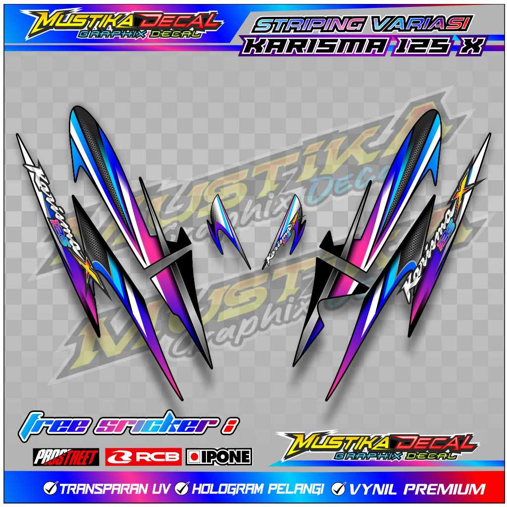 STRIPING VARIASI HONDA KARISMA 125 X / STIKER LIST MOTOR HONDA KARISMA 125 X