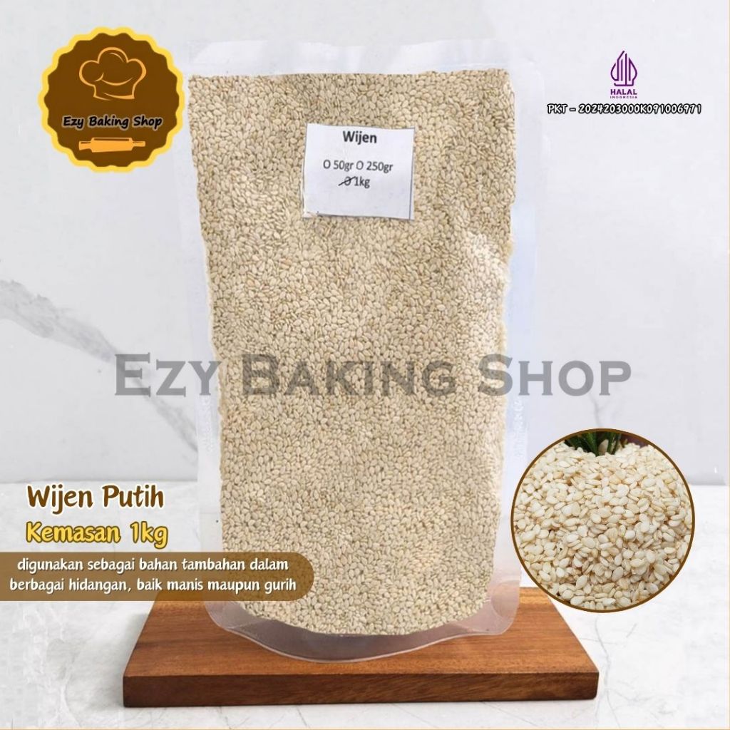 

Wijen Putih kemasan 1kg untuk topping onde onde dan lain-lain