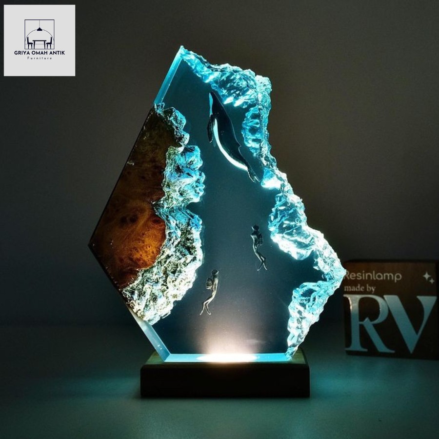 lampu kamar tidur lampu diorama lampu hias ruang tamu minimalis bahan dari resin bisa custom sesuai 