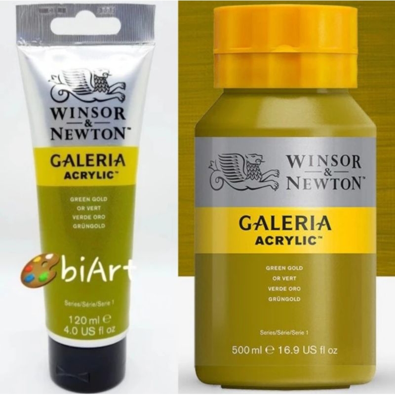 

Cat Akrilik Galeria Acrylic Colour 500ml / 120ml Green Gold Winsor & Newton