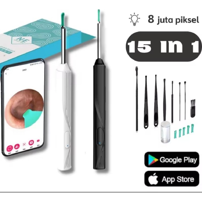 【COD Ready】korek HD kuping kamera LED smart Pembersih Telinga kamera kuping led korek kuping bayi al