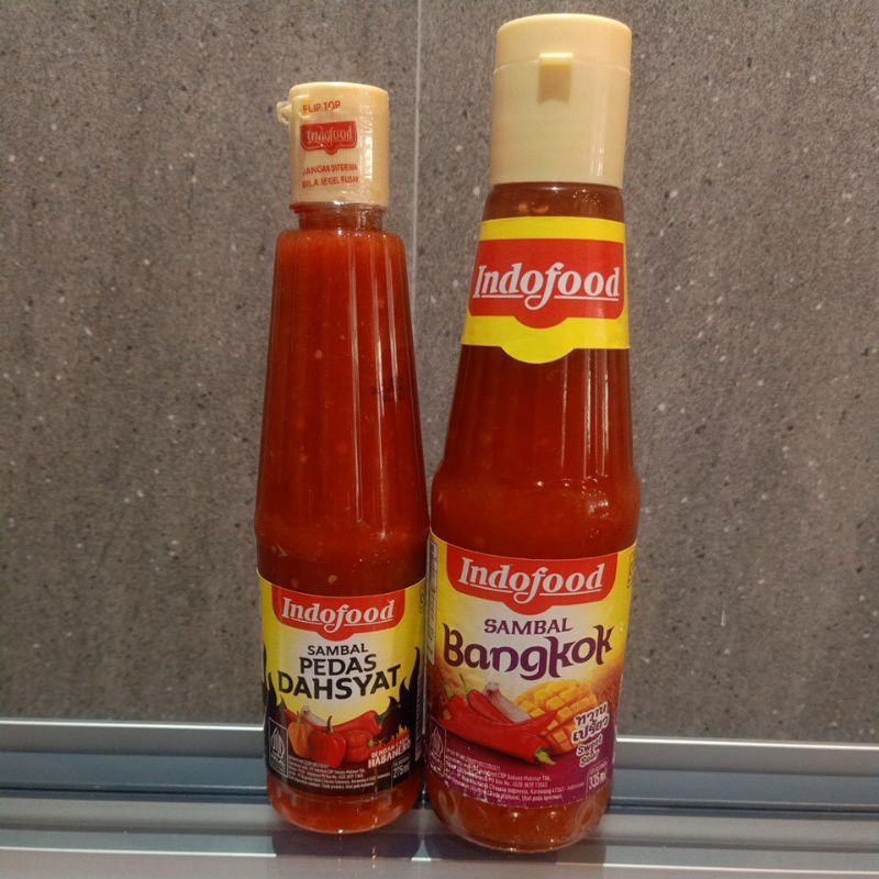 

indofood sambal pedas dahsyat & sambal Bangkok (besar)